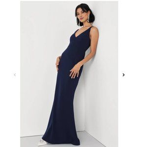 Lulus Melora Navy Blue Sleeveless Maxi Dress